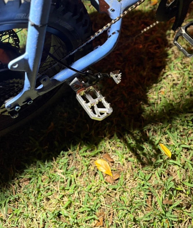 Super 73 moto style peg foot break