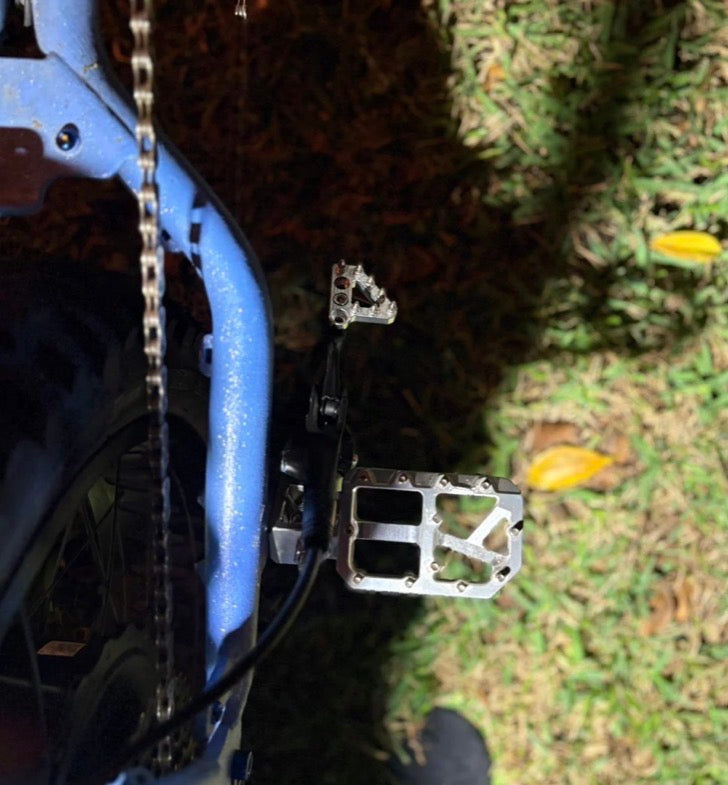 Super 73 moto style peg foot break