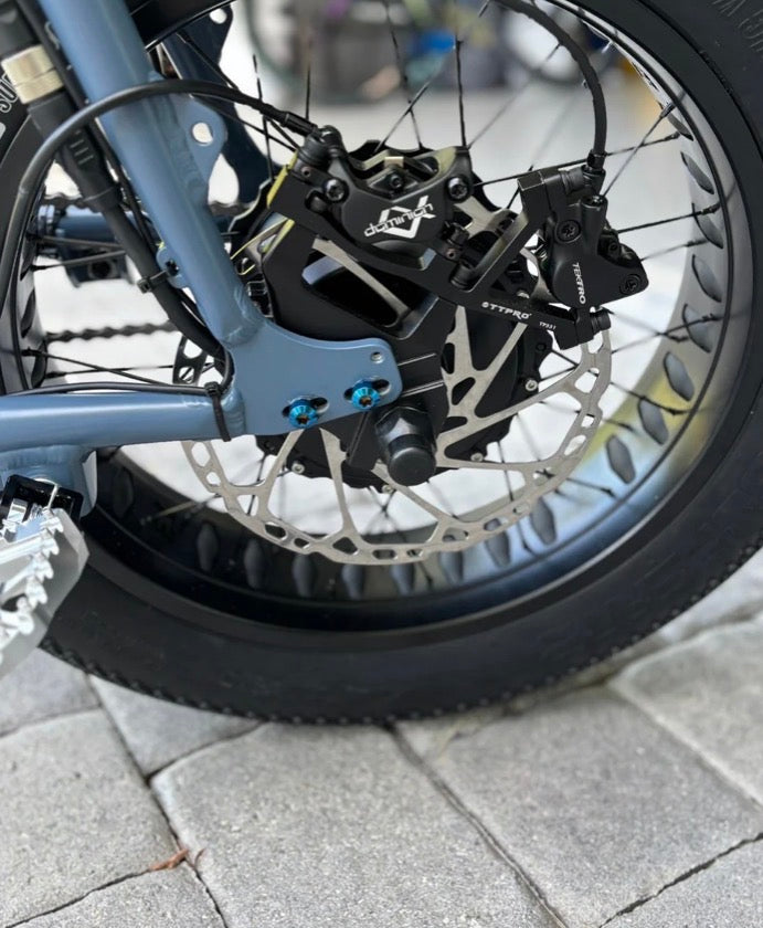 Super 73 moto style peg foot break