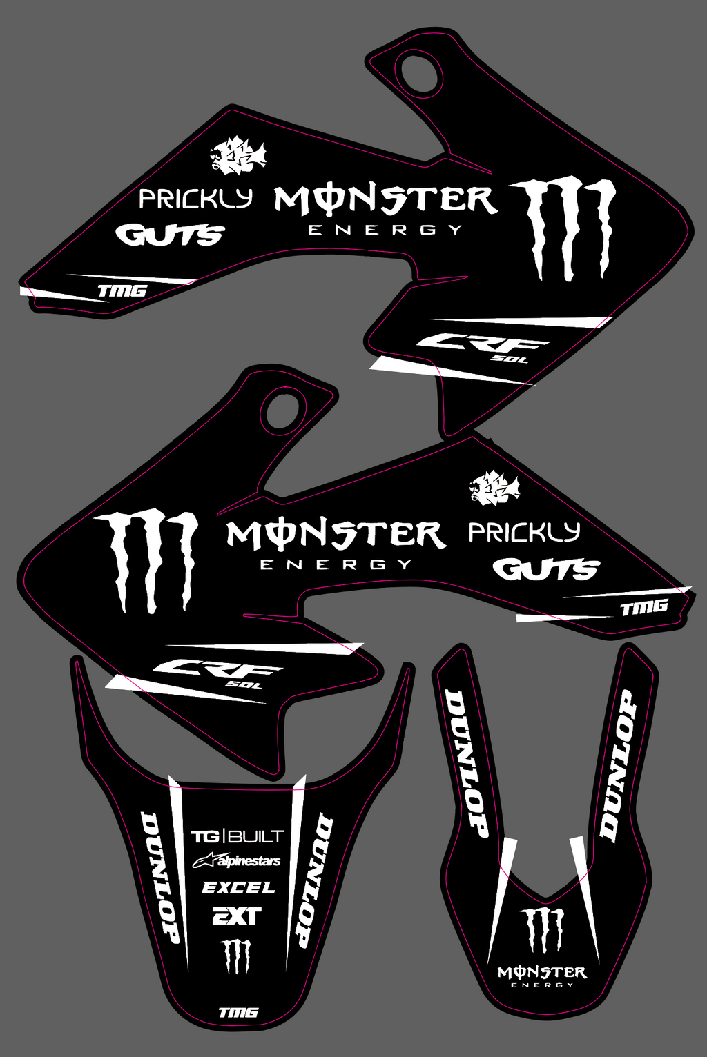 CRF50 Plastics Decal  Kit