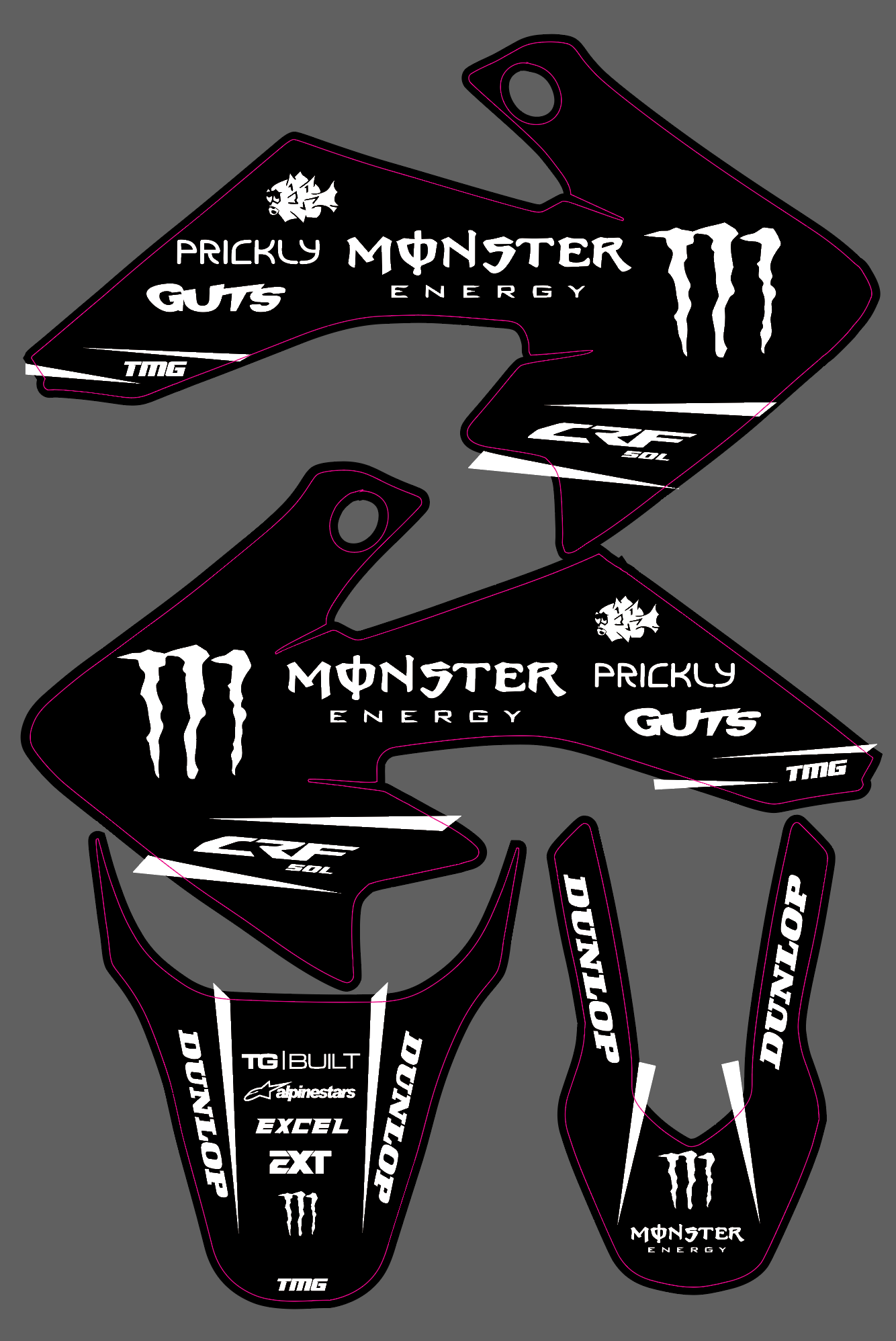 CRF50 Plastics Decal  Kit