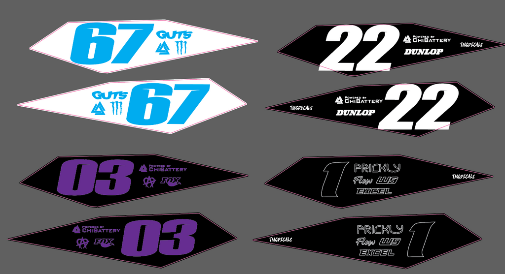 Suron and Eride Pro 3.0 Side fenders with pre installed decal